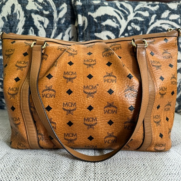 MCM Cognac Visetos Tote - Picture 2 of 12